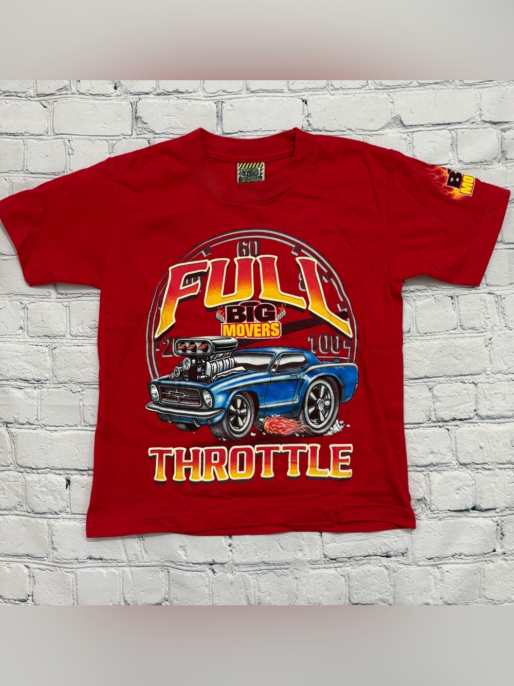 Vintage Big Movers Full Throttle Muscle Car Monster Truck Boys Kids Size 4/5